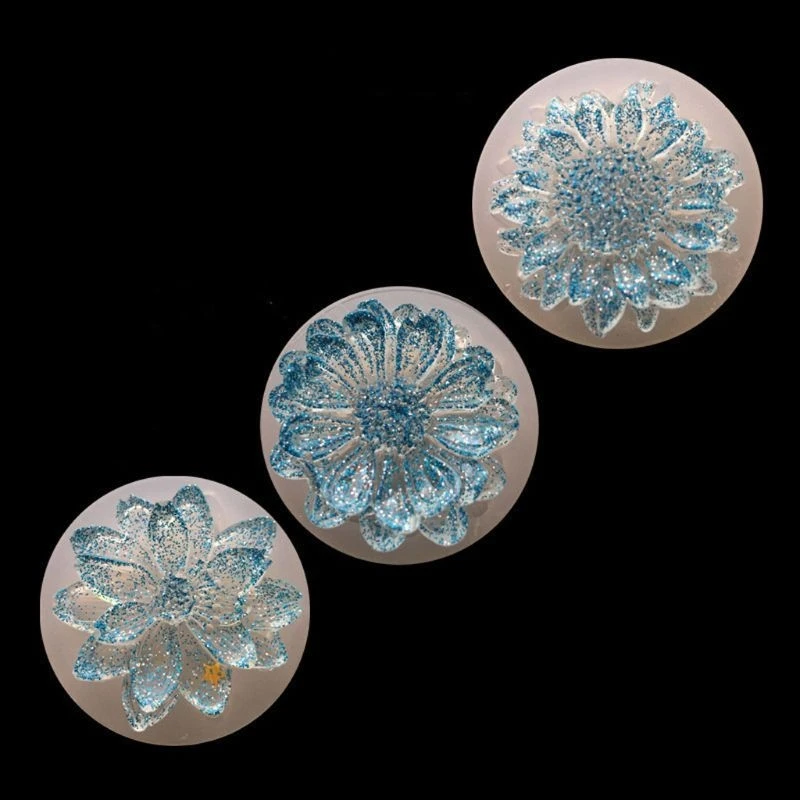 4Pcs Epoxy Harz Mold Kits Kamelie Sonnenblume Rose Turnsole Silikon Form Schmuck Machen Charms DIY Silica Formen Handwerk