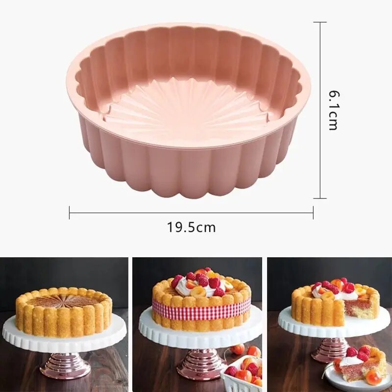 Moule à gâteau en silicone avec silhouette de tournesol, moules de cuisson ronds, outils de bricolage, multi-usages, haute température, degré