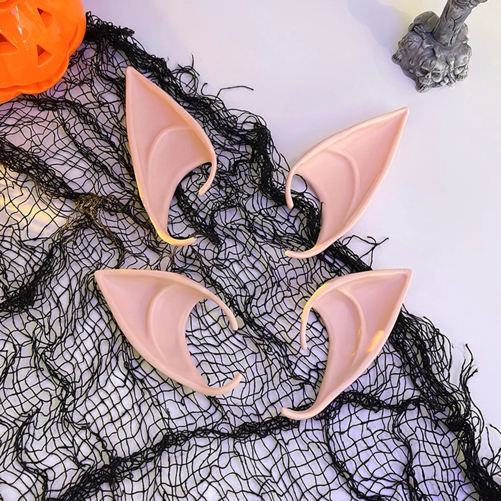 1 paio di orecchie da elfo di Halloween, ballo in maschera, avatar, orecchie a punta, oggetti di scena per feste, mostro delle fate, orecchie finte