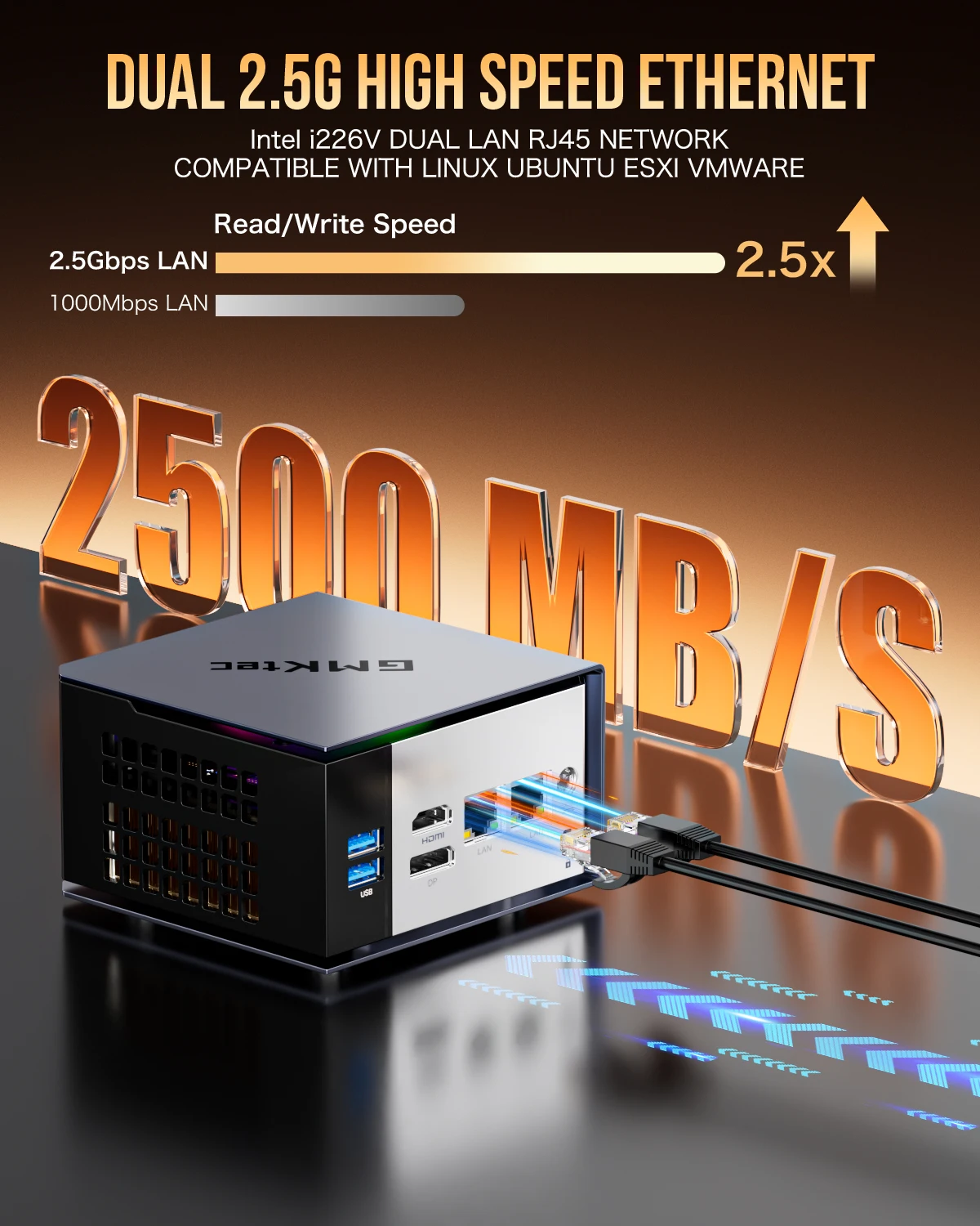 GMKtec Mini PC AMD Ryzen AI 9 HX370 Windows 11 Pro M.2 SSD Wifi6 BT5.2 32GB LPDDR5 1TB SSD PCIe4.0 Gaming PC AI Computer