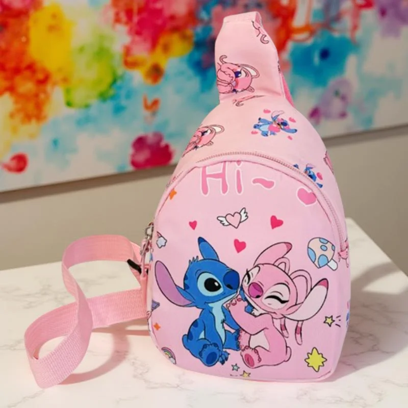 Bolsa crossbody Stitch, bolsa de peito tipo estilingue de desenho animado, leve e durável, bolsa de ombro casual elegante para uso diário em deslocamento