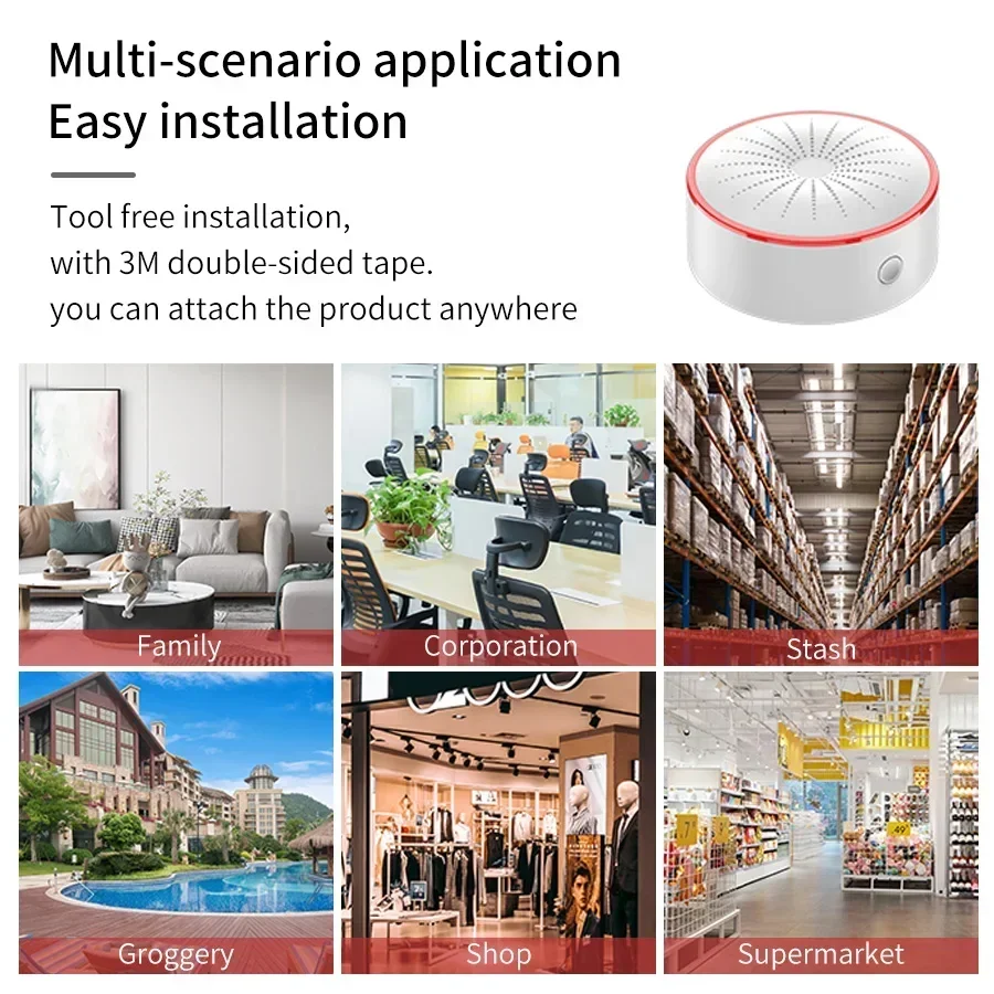 Tuya WiFi ZigBee Home Security System Smart Alarm Sound und Licht Sirene Sensor Detektor Smart Leben APP Unterstützung Alexa Google Hause