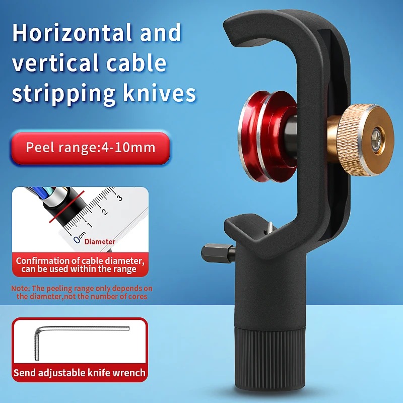 Semi-Metal ACS-2 Optical Fiber Cable Sheath Wire Stripping Knife 4-10mm/8-28.6mm Fiber Optic Armored Cable Stripping Knives