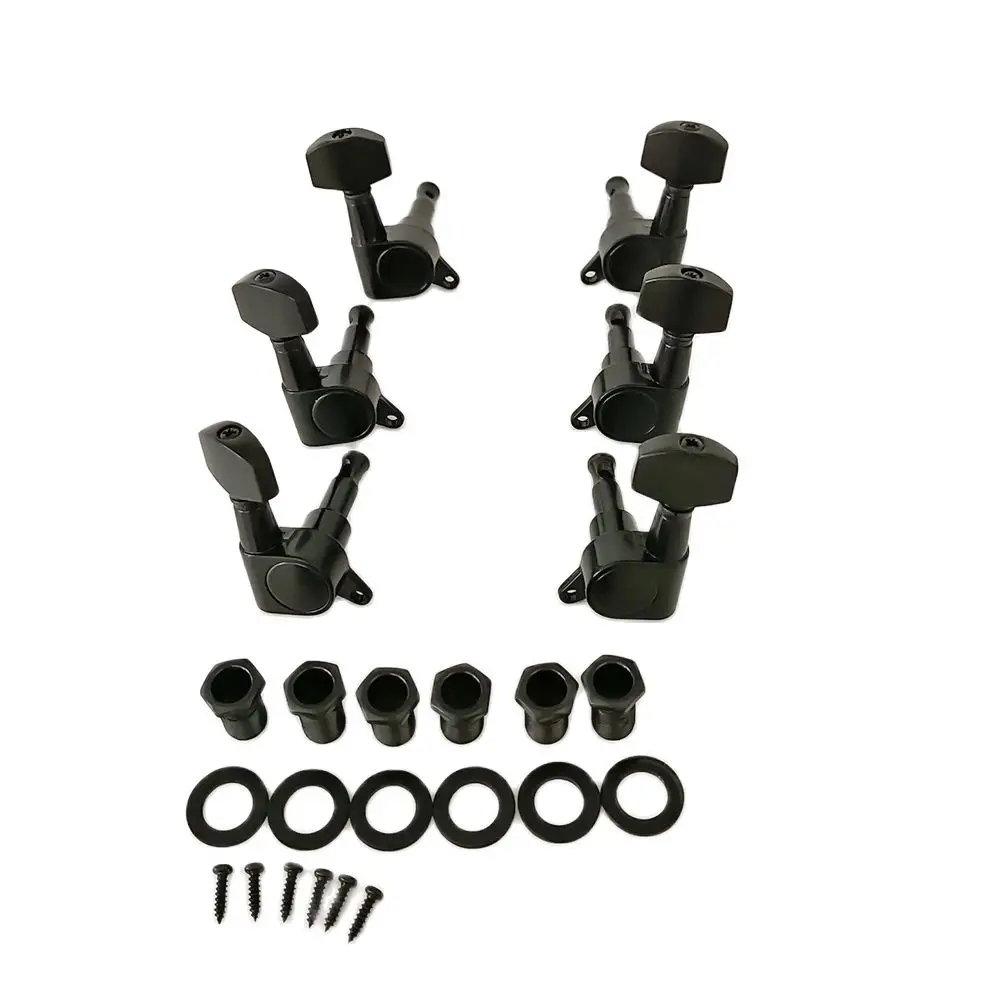 6 Stuks Verzegelde Gitaar String Pegs Vergrendelen Tuners 3l3r Tuning Pinnen String Tuner Akoestische Gitaar Tuner Machine Kop Knop 3 Links 3 Rechts