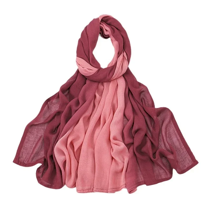 2024 premium gradiente rayon modal hijabs algodão hijab cachecol para mulheres tamanho grande envoltórios e xales musulman bandana turbante islâmico