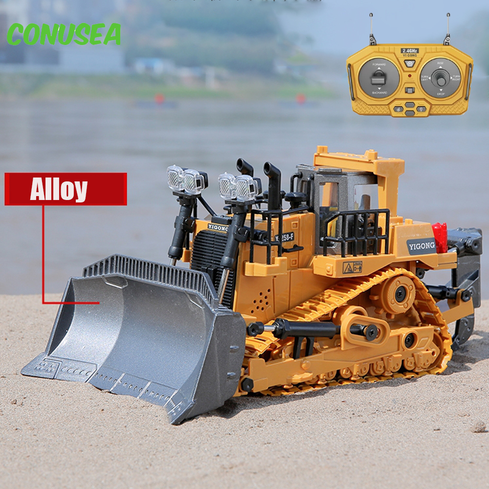 Rc Excavator Bulldozer รถบรรทุกของเล่นเด็ก 2.4G รีโมทคอนโทรล Dumper วิศวกรรมยานพาหนะรถแทรกเตอร์ Crawler ของขวัญวันเกิดเด็ก