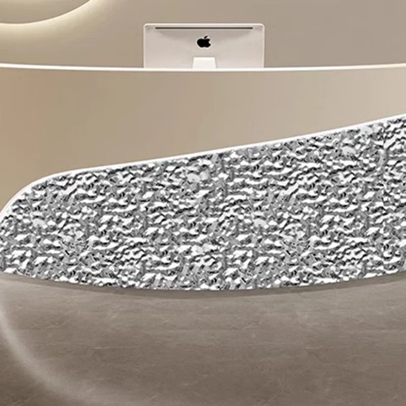 Mostrador de tienda, mesa de recepción de lujo, moderno, sencillo, blanco, Mostrador de información, mueble de habitación