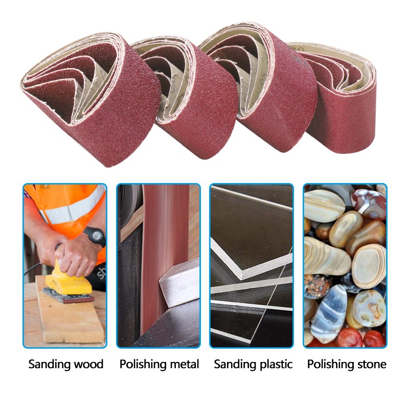 XCAN 915X100Mm Nhám Nhám Thắt Lưng Nhám 40-400 Nhám Giấy Nhám Để Dây Nhám Dụng Cụ Mài Đánh Bóng dụng Cụ 5 Chiếc