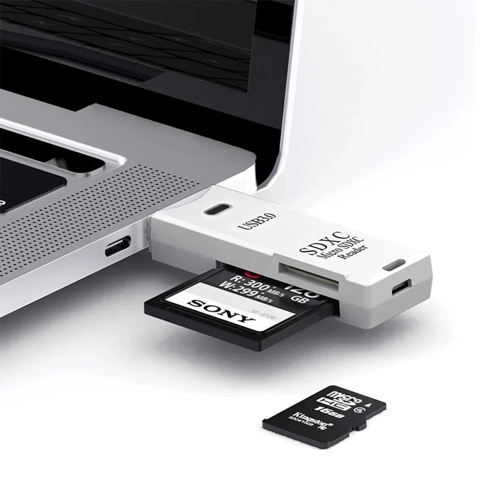 NNBILI 1-2 個カードリーダー USB3.0/2.0 SD TF メモリアダプタ高速 TF メモリ 2 IN 1 カードリーダー PC ラップトップアクセサリー
