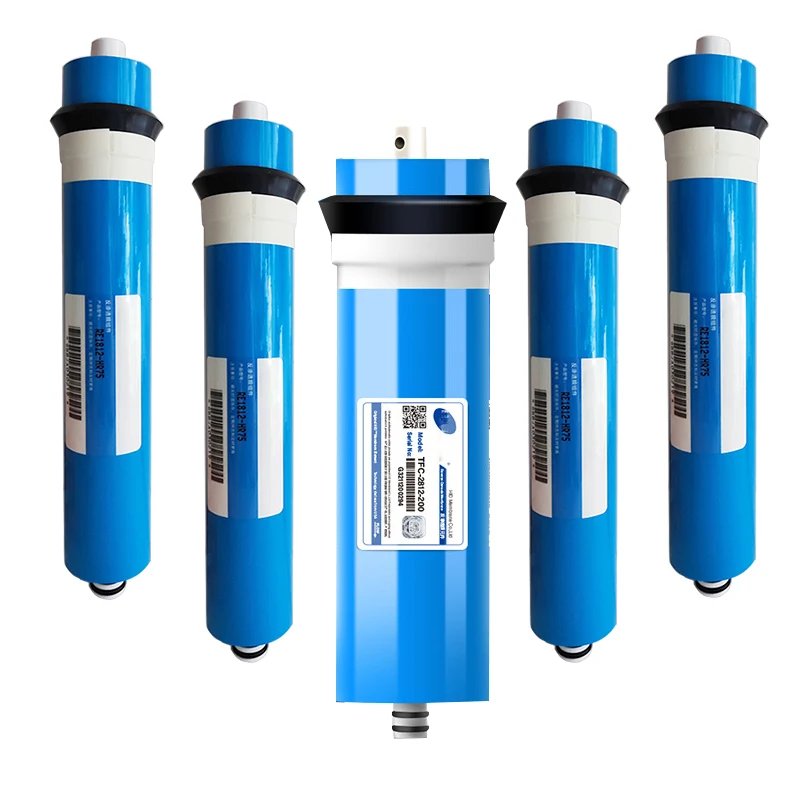 50 75 100 125 400GPD hogar cocina ósmosis inversa membrana RO reemplazo sistema de agua filtro purificador tratamiento de agua potable