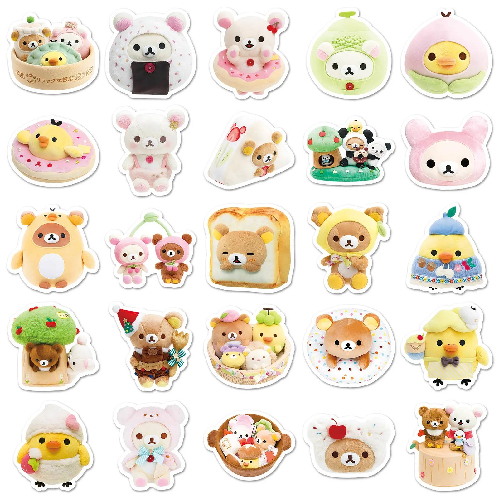 54Pcs 귀여운 만화 Lazybear 스티커 낙서 스크랩북 노트북 전화 수하물 스케이트 보드 데칼 스티커 장난감 선물