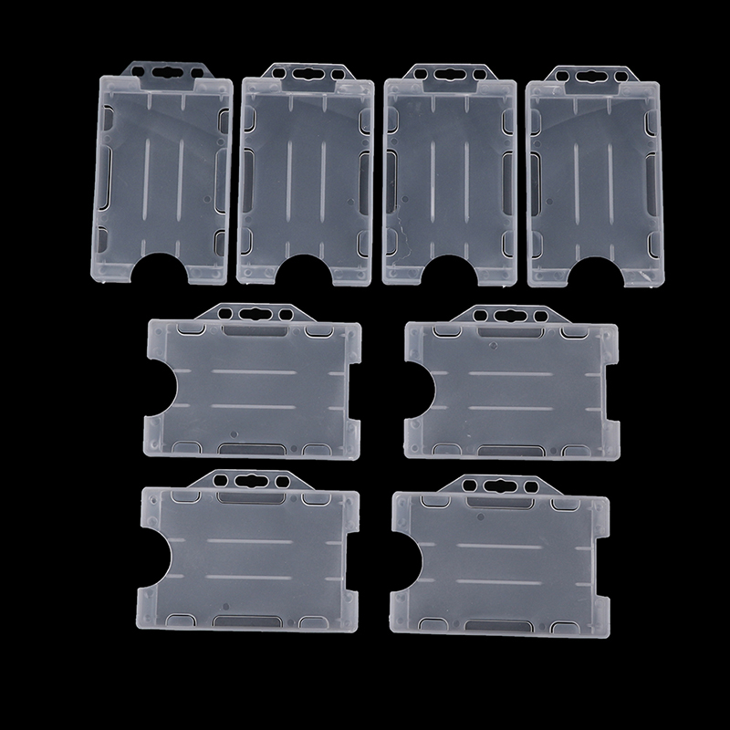 4 Uds. Funda de plástico duro multiusos Unisex de doble cara para tarjetas de identificación, funda, suministros de oficina