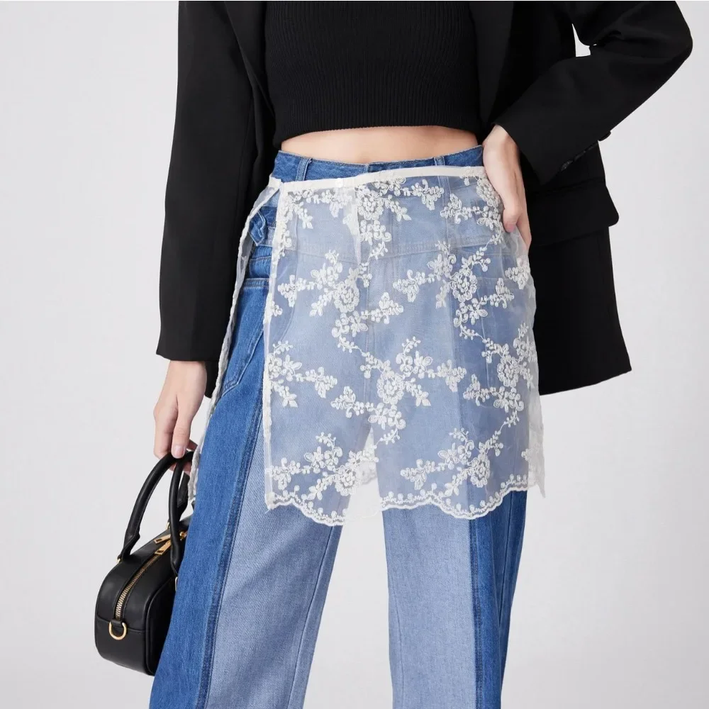 New Embroidered Midi Skirt Layered for Slimming Effect Paired with Sweatshirt and Base Skirt Women's Clothing Skirts