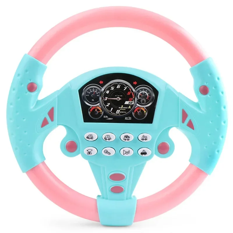 New Kids Simulate Driving Car Copilot Steering Wheel Eletric Baby Toy with Sound Musical Educational Stroller Driving Vocal Toys