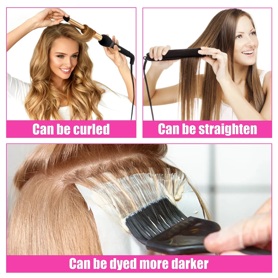 100 strands Nano แหวน Micro Links ต่อผมมนุษย์สีบลอนด์ธรรมชาติ Micro Bead Loop Pre Bonded Remy ผมตรงยุโรป