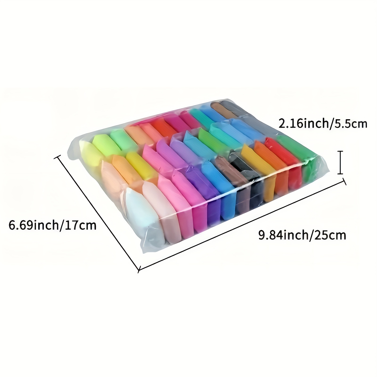 Conjunto de argila seca de ar mágico de 12/24/36 peças – modelagem não tóxica divertida para crianças e presentes – inclui cores vibrantes e kit de ferramentas de luxo