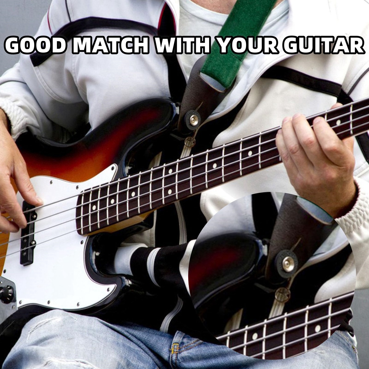 Bloques de bloqueo de correa de guitarra, Material de goma, Protector de bloqueo de seguridad para bajo, ukelele, accesorios de guitarra clásica acústica, 10/20/30 Uds.