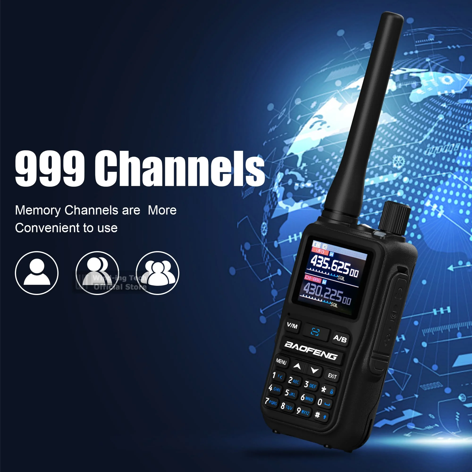 Baofeng UV 5R Mini Walkie Talkie Bluetooth Frecuencia de programación Hopping Tipo-C Jack Múltiples Colores PTT Dual Camping Ham Radios