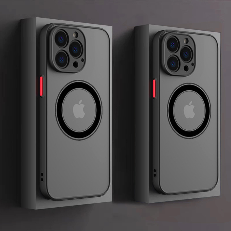 Jingjia Luxus Matte Armor Magnetische Magsafe Wireless Charge Fall Für iPhone 15 14 13 11 12 Pro Max Abdeckung Funda