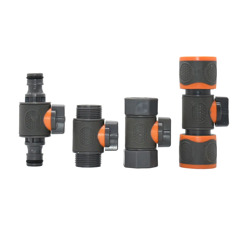 Conector rápido para manguera de jardín, acoplador de tubería de 1/2 3/4 y 1 pulgada, conector de parada de agua, junta de reparación de 16/20/32mm, accesorio para sistema de riego