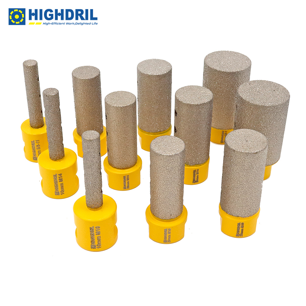 HIGHDRIL 1 Ngón Tay Cắt Dia10/20/25/30/35Mm Tạo Hình Lỗ Sứ gốm Đá Cẩm Thạch Đá Hoa Cương Su Bông Kim Cương Xay Bit