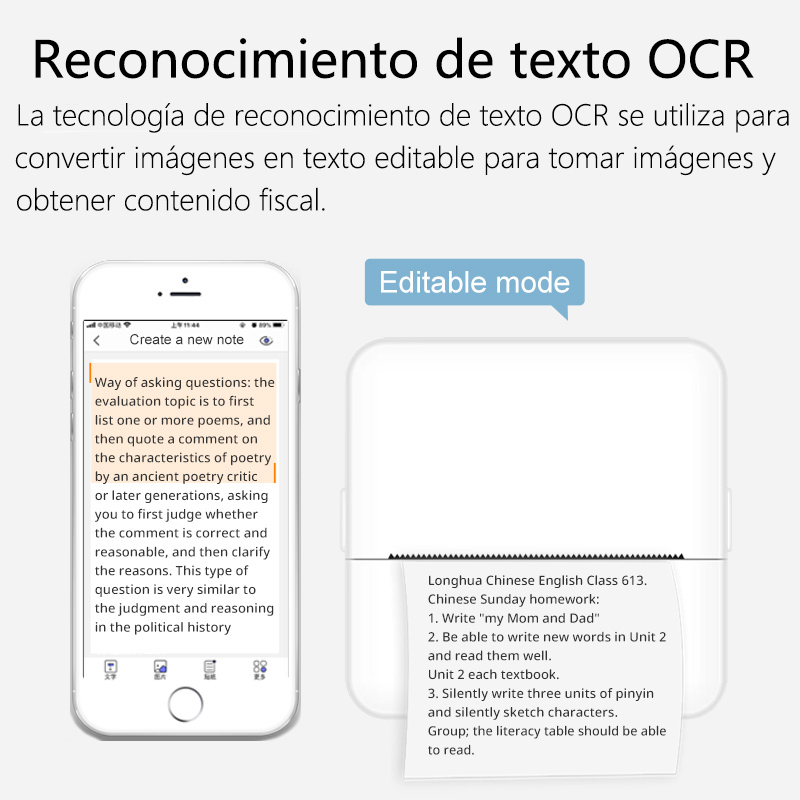 Mini impresora de papel térmico, etiqueta adhesiva colorida, papel autoadhesivo para foto inalámbrica Bluetooth, impresora sin tinta de 57mm
