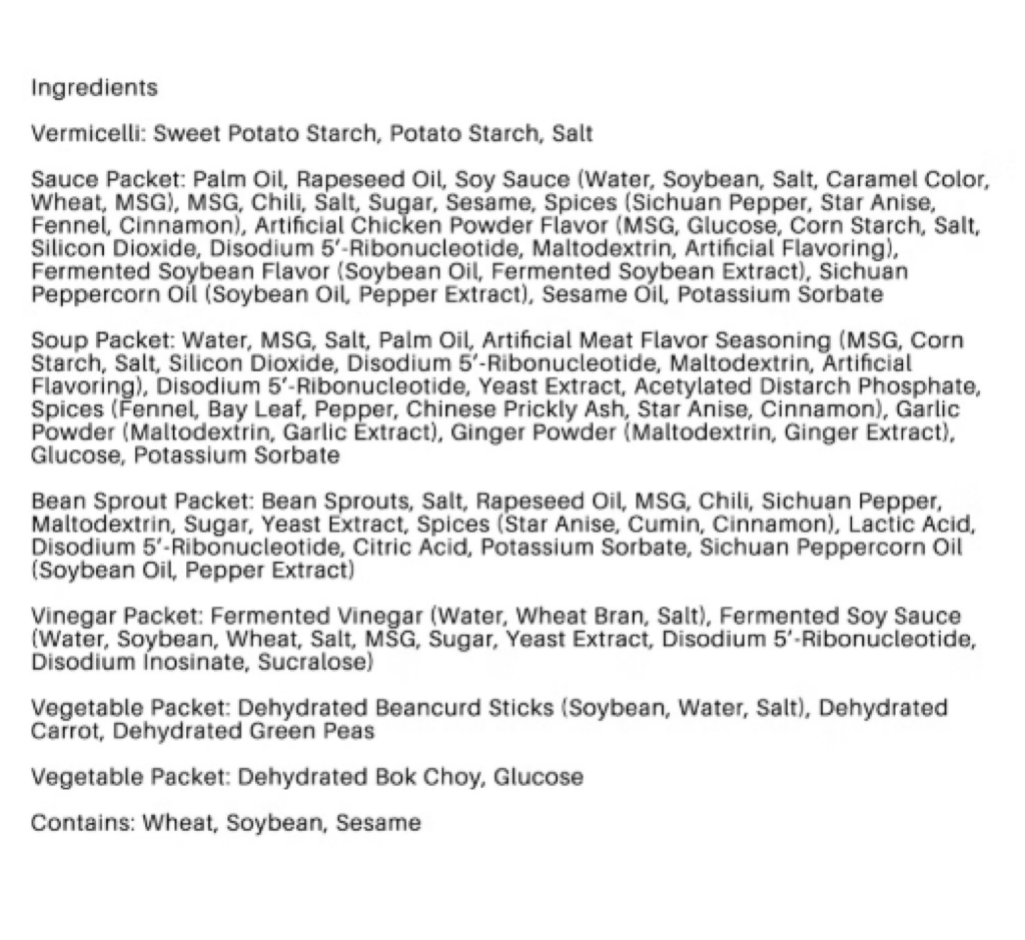 Maliuji, Spicy and Sour Vermicelli, Pack of 6, 256g/bucket