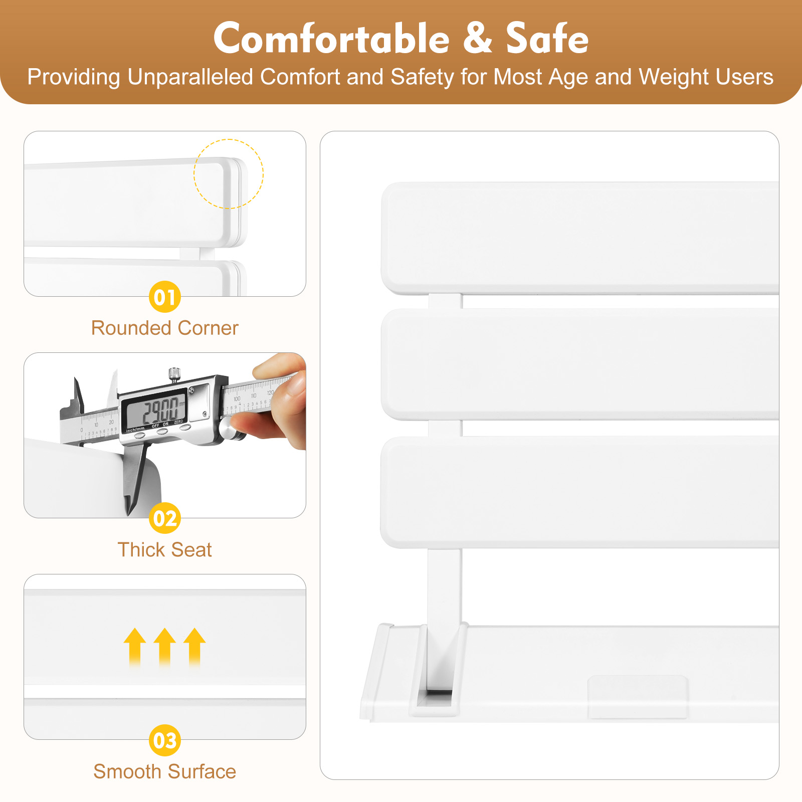 Folding Shower Seat Wall Mounted Secure Folding Shower Bench Space Saving Mounted Shower Seat Luxury Fold Down Shower Seat