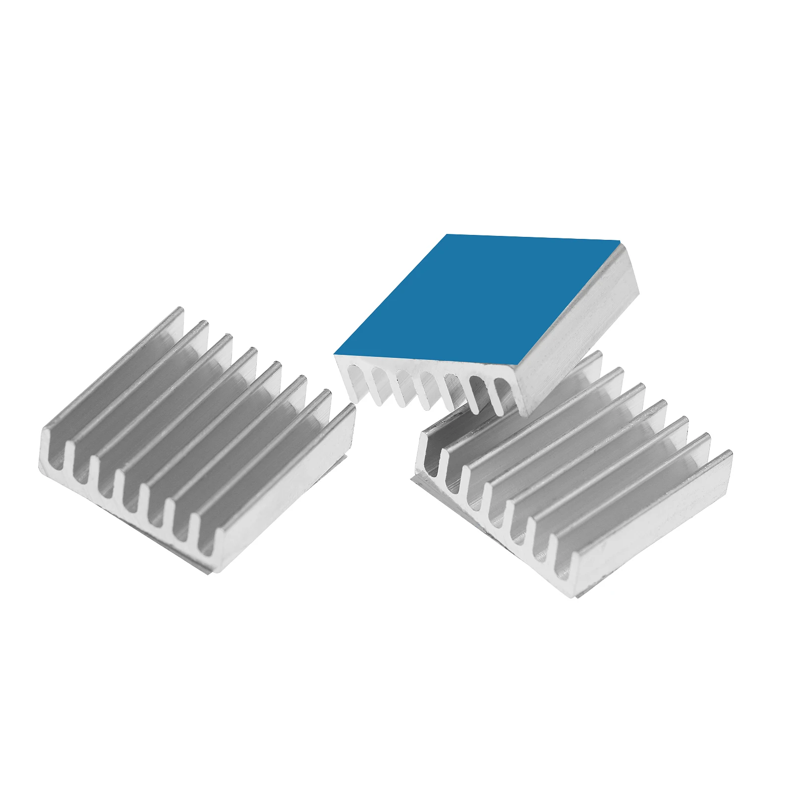1/10pcs 알루미늄 방열판 열 전도성 테이프가있는 전자 칩 IC Raspberry Pi 용 다중 스케일 방열판 라디에이터 냉각