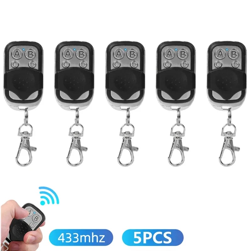 5/10 PCS 433MHZ chave eletrônica controle remoto sem fio porta da garagem controle remoto metal 4 botões