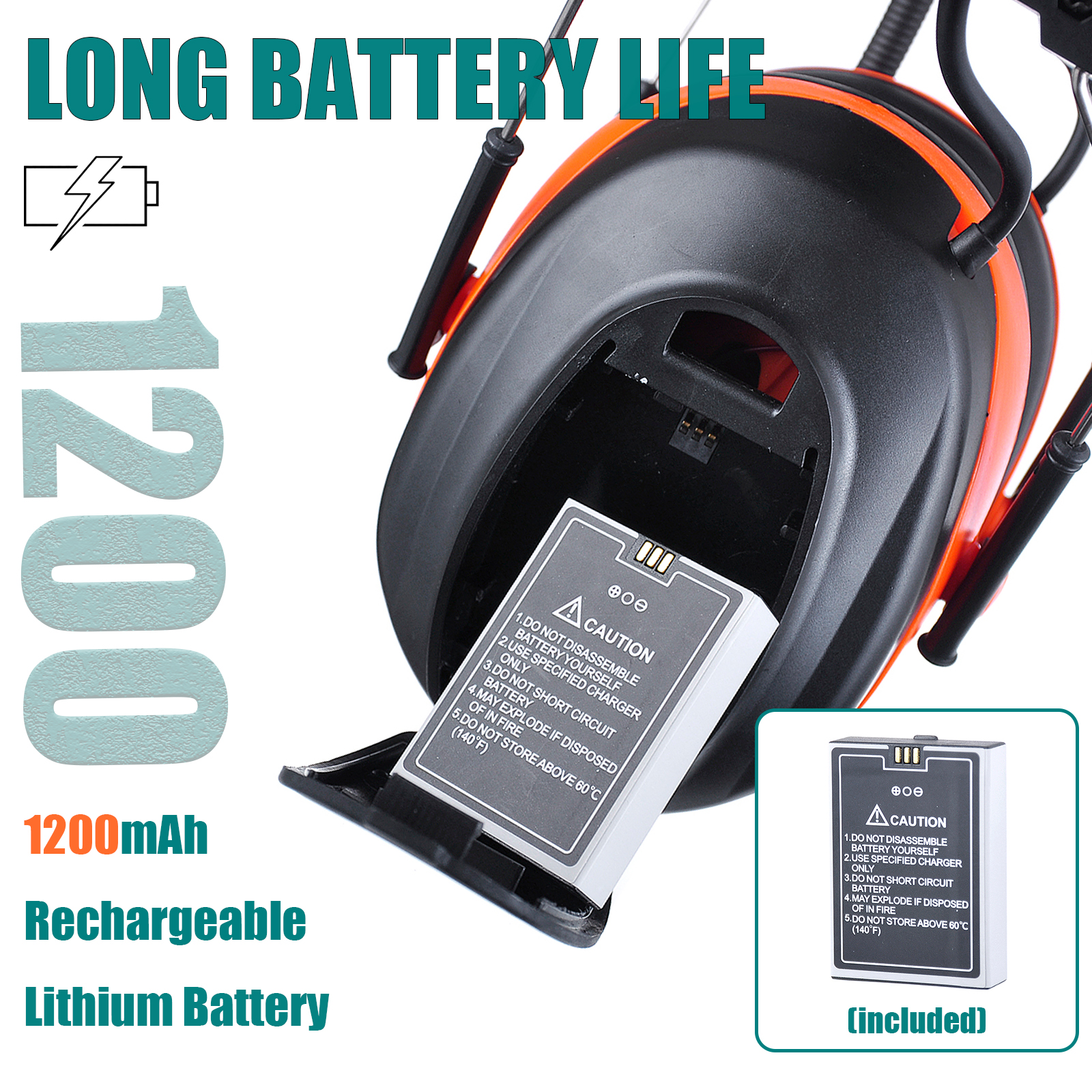 PROTEAR DAB/FM protectores auditivos de Radio con auriculares electrónicos recargables Bluetooth SNR 30db orejeras inalámbricas con cancelación de ruido