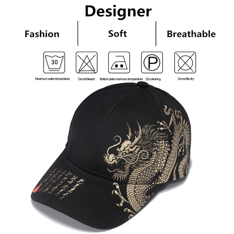 แฟชั่นผู้ชายกลางแจ้งเบสบอลหมวกผู้หญิงรูปแบบมังกรหมวกฤดูร้อน Trucker หมวก Casual Sun หมวก Snapback หมวก