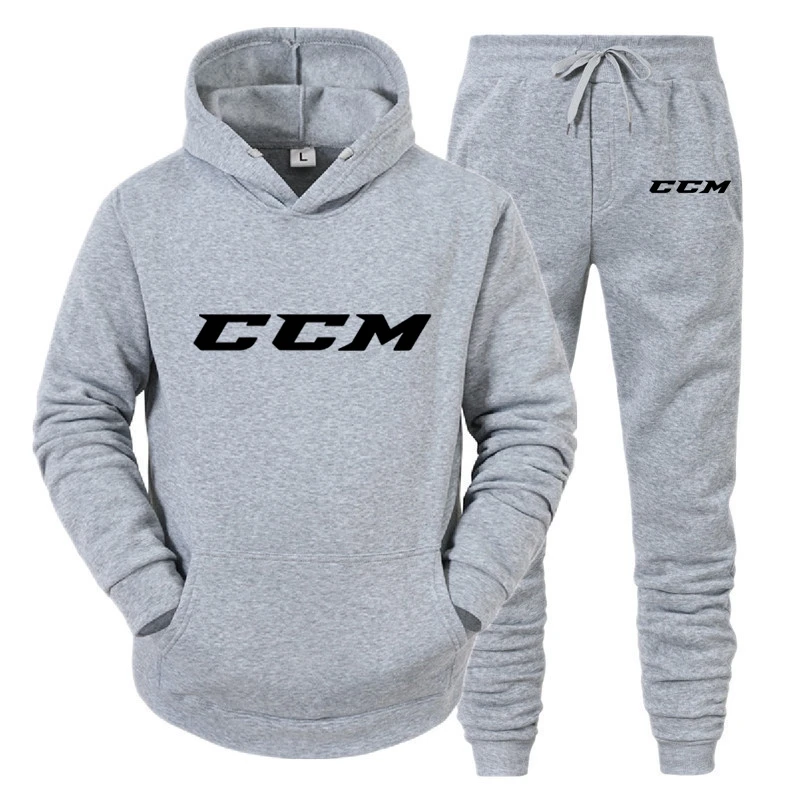Conjunto informal de moda para hombre, ropa deportiva de dos piezas con capucha, jersey, ropa deportiva para correr, conjunto CCM, novedad de 2023
