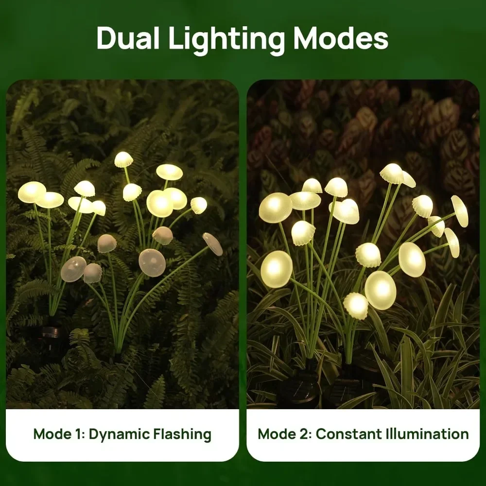 พลังงานแสงอาทิตย์ 6LEDS แมงกะพรุนไฟเห็ดไฟพลังงานแสงอาทิตย์ GROUND Plug ไฟบรรยากาศไฟตกแต่งสวนไฟสนามหญ้า