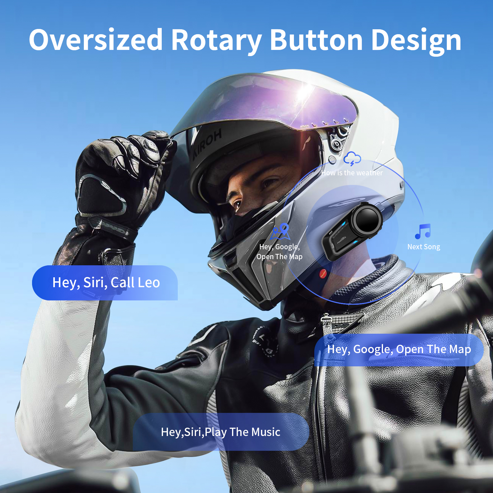 Fodsports FX7 Mesh Intercom Dual Bluetooth Headset Helmet Motorcycle Intercom 10 Riders ,FM Radio,Moto Communicator Interphone