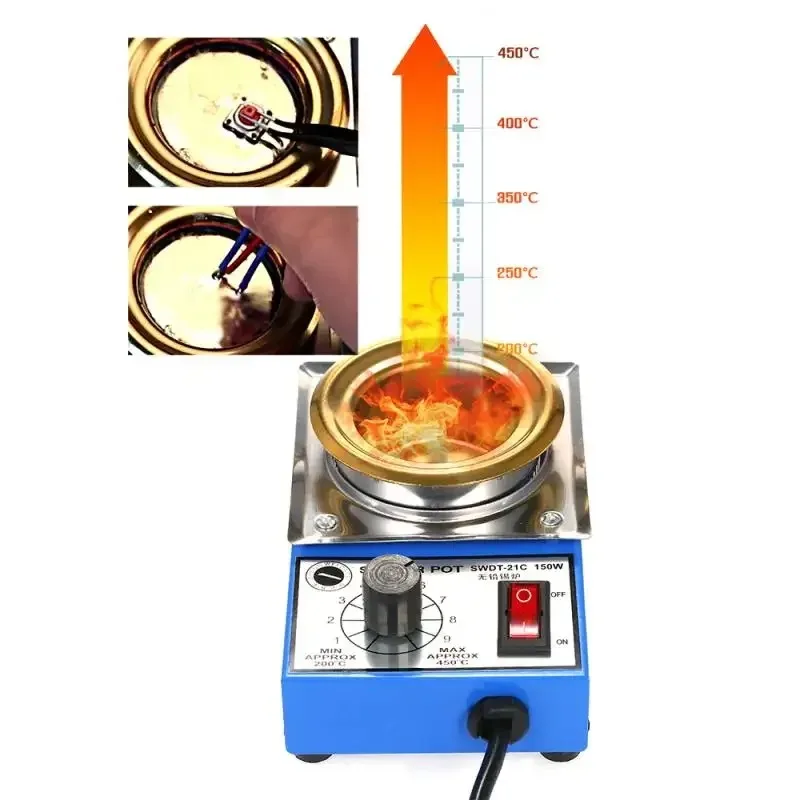Melting Furnace Stove Pot Tools EU Plug 220V 150/160W Adjustable Temperature Tin Meltin