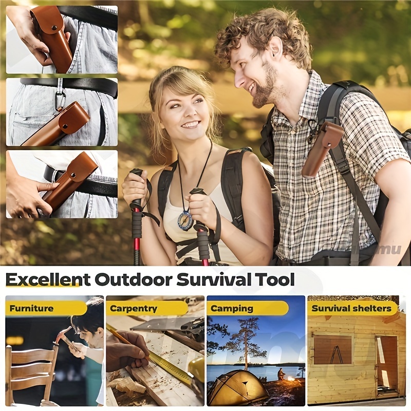 Draagbare Outdoor Survival Houtbewerking Gereedschap Vijzelboren Bushcraft Settlers Handboor Punch Tool Voor Kamperen Outdoor Wandelen