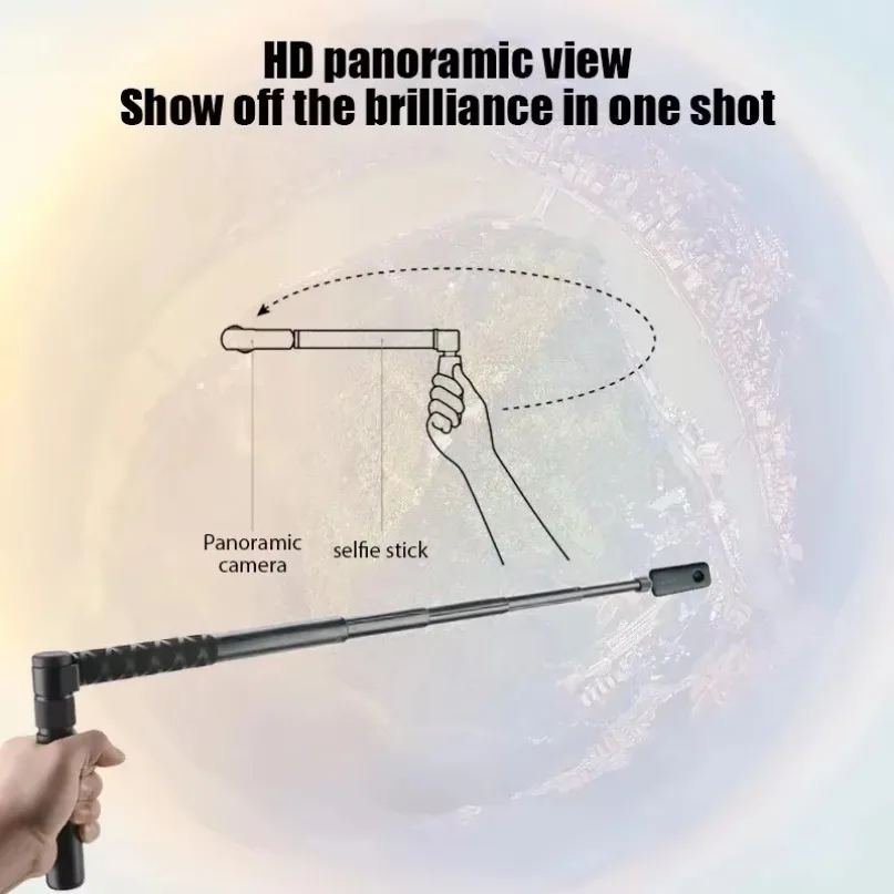 1.2m poignée caméra Selfie tige d'extension caméra balle temps caché Selfie tige pour Insta360 X4 GoPro 12/11/10/9 enregistrement extérieur
