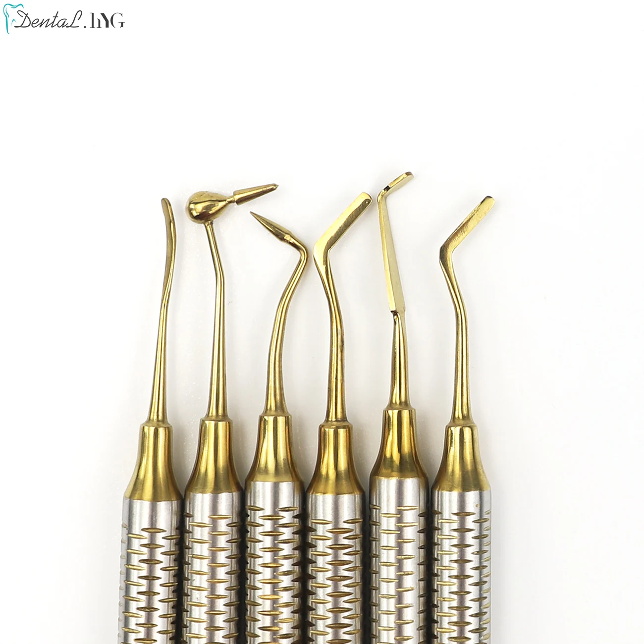 6Pcs/Kit Dental Composite Resin Filling Spatulas Double Head Titanium Plated Head Fill Restoration Set Dentist Accessories Tool