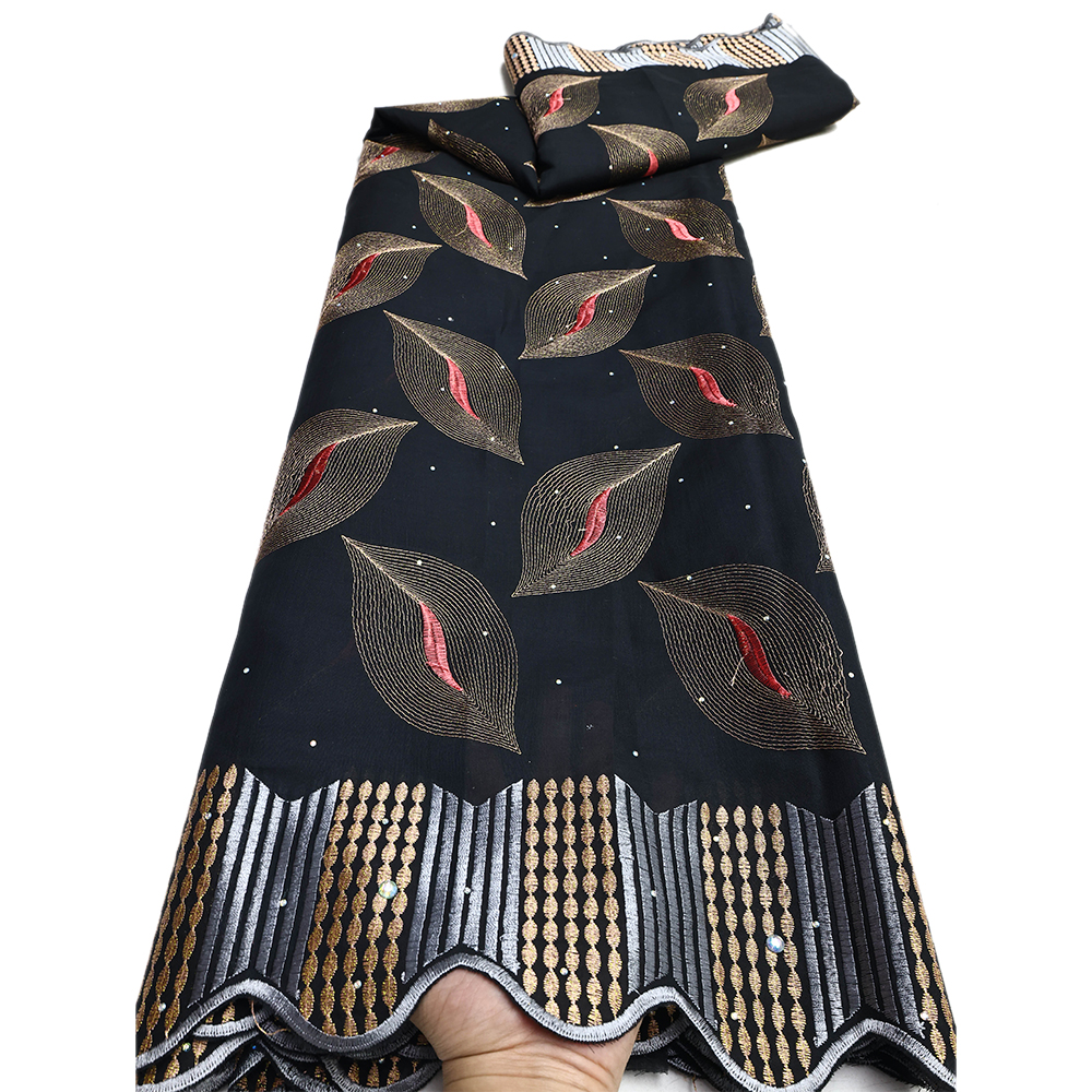 ナイジェリア綿ボイルレース生地石 2025 アフリカスイスボイルレース生地縫製女性の結婚式のパーティードレス