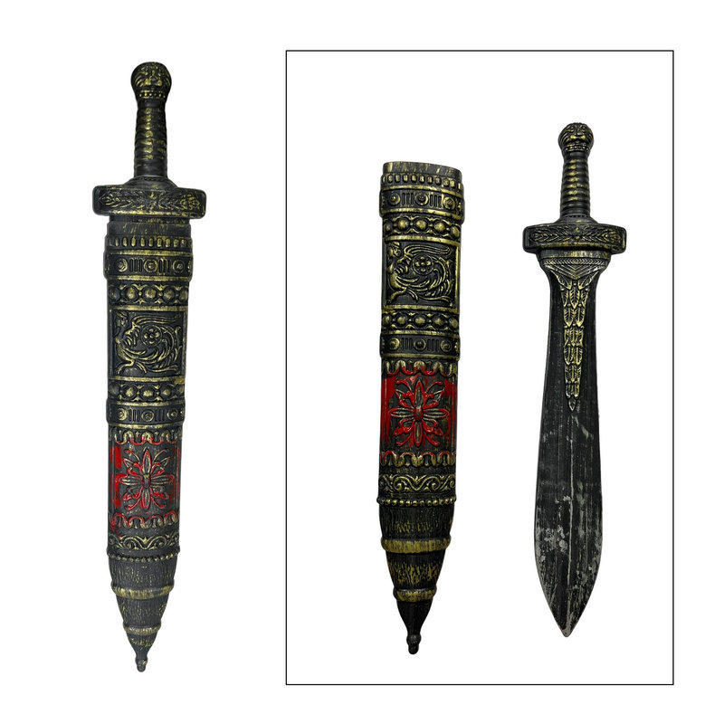 Vintage Roman Sword Toys Props Weapons Plastic Knives Costume Jewelry Cosplay Party Halloween Props