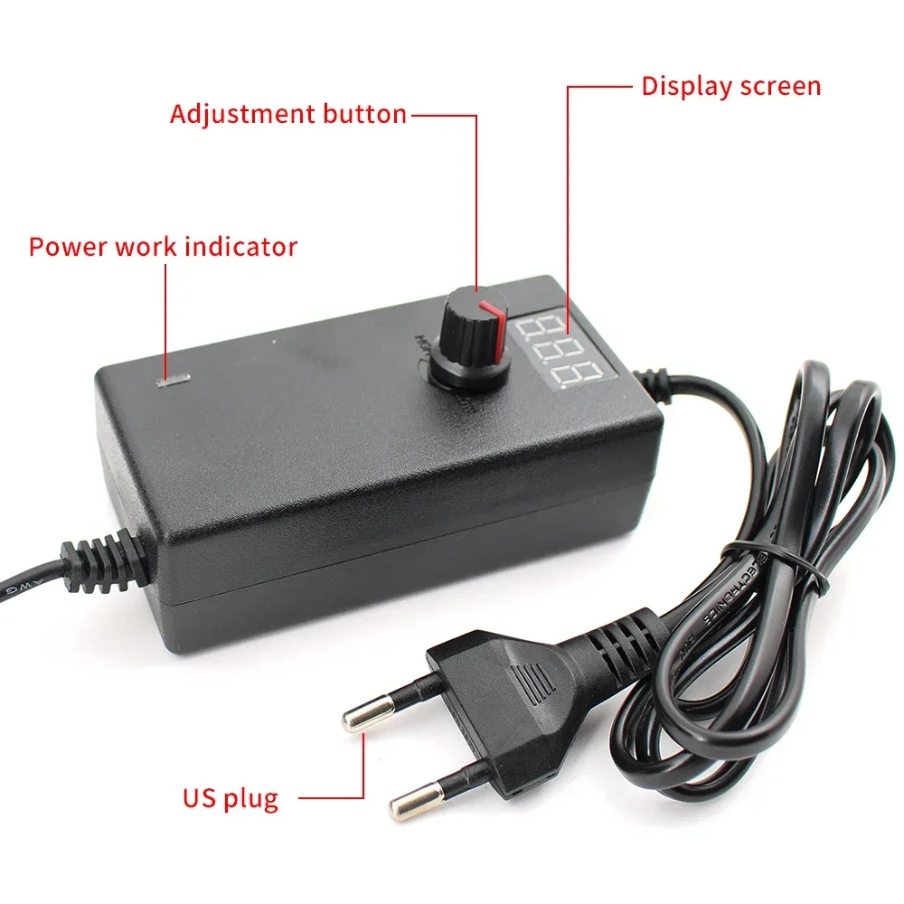 AC Adjustable Power Adapter 1 V-24 V 3 V-36 V 3 V-24 V 24 V-36 V 5 V-12 V 3 V-12 V ต่างๆแรงดันไฟฟ้าแหล่ง DC สําหรับ 2835 5050 5730 LED Strip