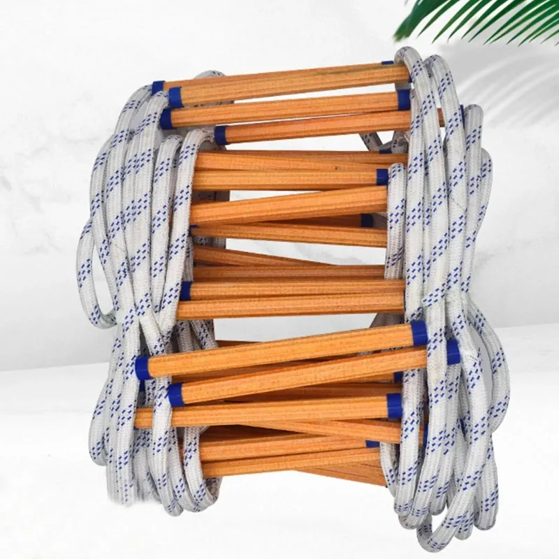 Emergency Escape Ladder Rope Portable Fast To Deploy Flame Resistant