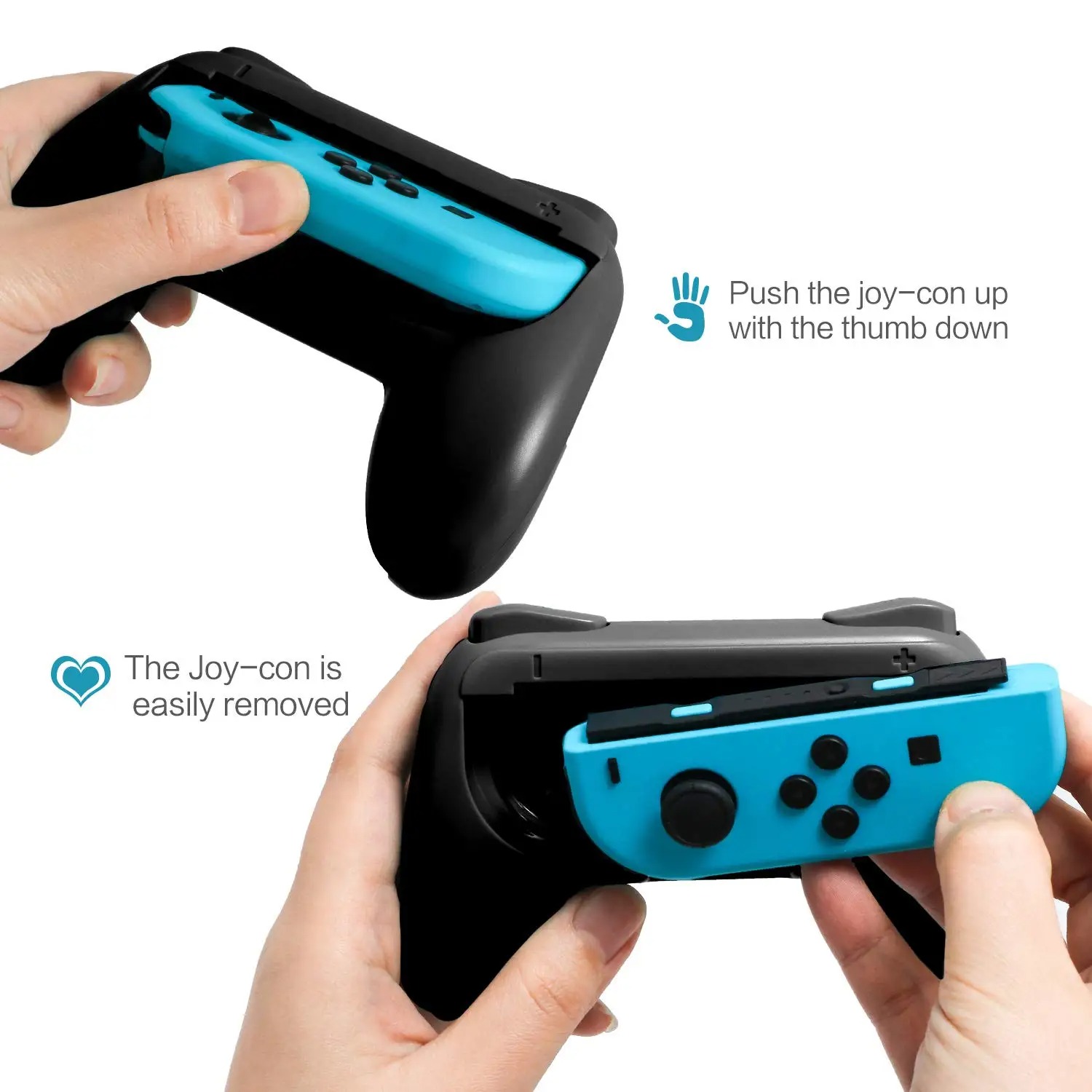Soporte Joycon Compatible con Nintendo Switch y controlador OLED JOY CON, mango de mando, accesorios de agarre manual, 2 uds.