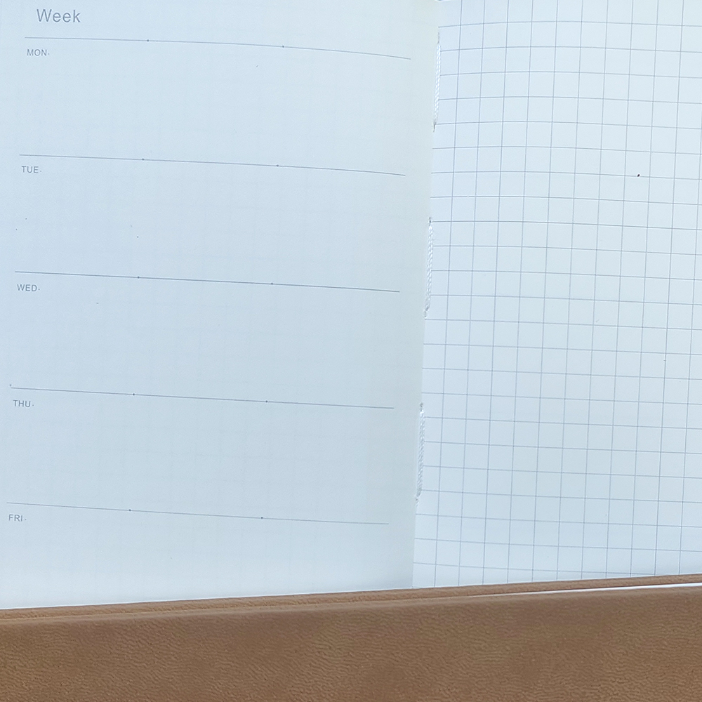 Fromthenon PU レザー ウィークリー プラン トラベラーズ ノート ジャーナル プランナー ウィーク カバー 学生 オフィス 文具用品