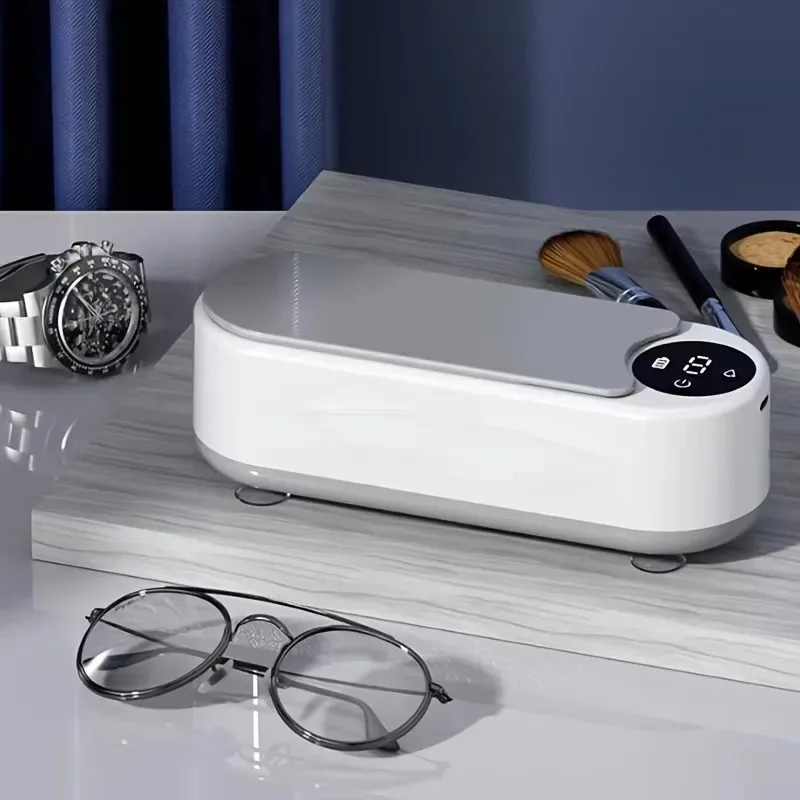 1 máquina limpiadora de gafas ultrasónica de alta frecuencia: Control inalámbrico, limpieza multiusos para gafas y accesorios