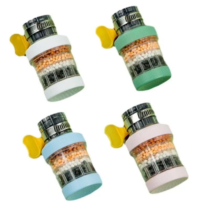 6 Layers Universal Kitchen Faucet Purifier Tap Filter Water Saving Bubbler Activated Carbon Filtration Shower Head Nozzle Filter