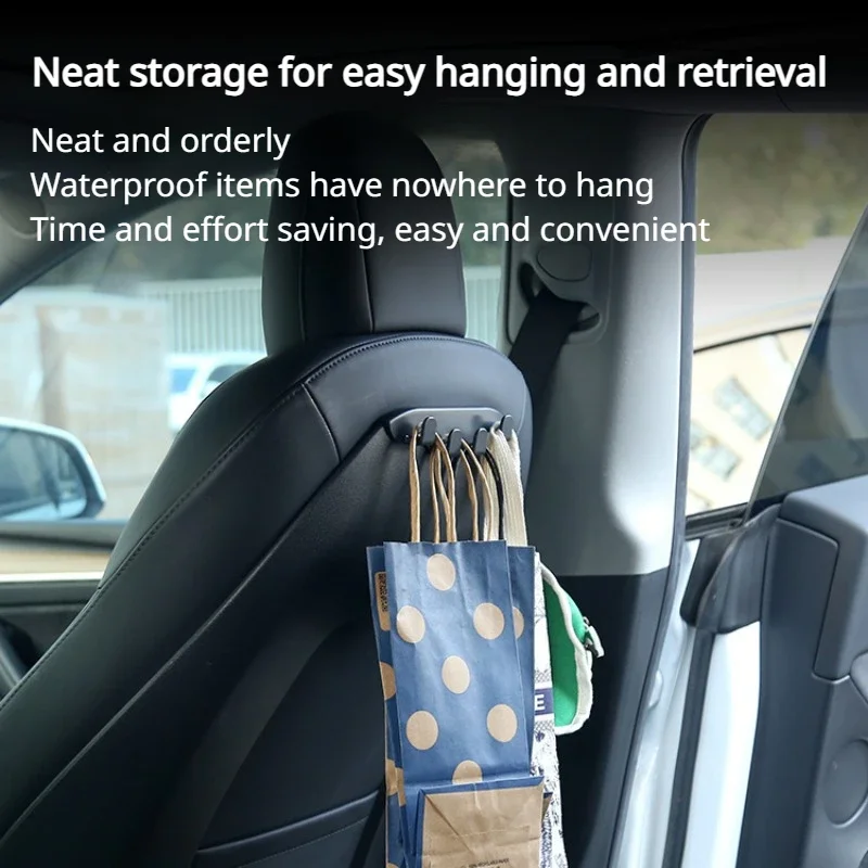Seat Backrest Hook for Tesla Model 3 Y S X 3+ 2017-2025 Car Trunk Hook Front Seat Hooks Hanger Phone Holder Hook Car Accessories