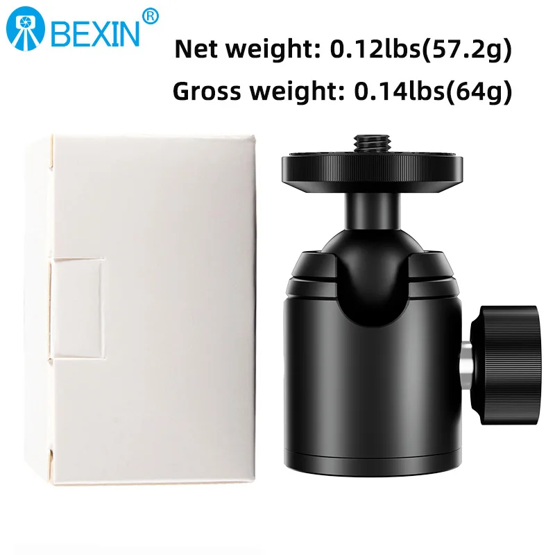BEXIN 1/4 Thread Mini Tripod Ball Head 360 Degree Swivel used for camera extension bracket flash Mobile phone selfie stick