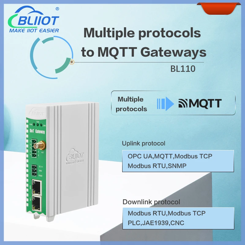 Protocolo Industrial Modbus plc Modbus RTU TCP para MQTT OPC UA, ThingBoard 4G ethernet WiFi